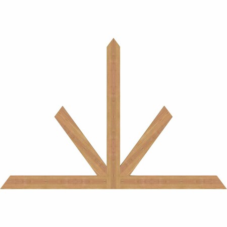 Ekena Millwork Saratoga Timber Gable Bracket, Western Red Cedar, 60"W x 40"H x 1 1/2"D x 3 1/2"F, 16/12 Pitch GBW060X40X0204SAR00SWR
